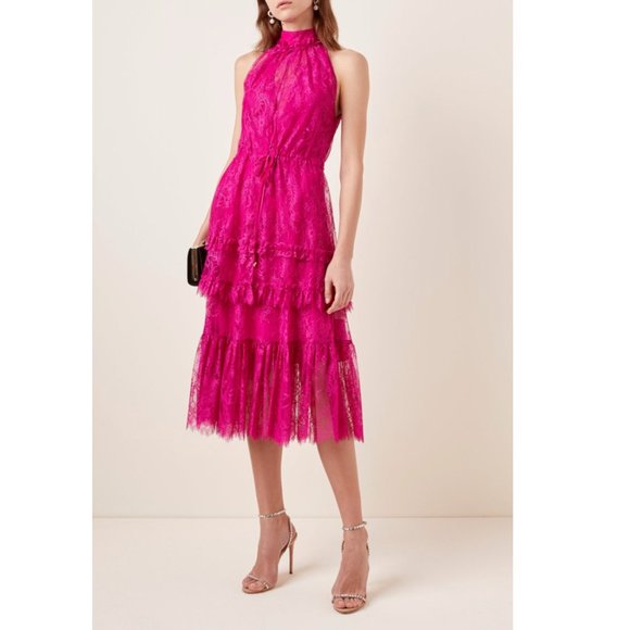 SOLD! Alexis Magdalina Pleated Lace Halter - Picture 9 of 9